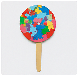 Second Chance Puzzles jigsaw lollipop craft logo