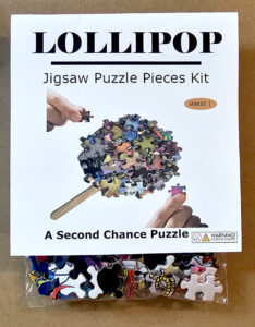 Second Chance Puzzles Lollipop Kit. Recycled Jigsaw Puzzle Pieces Image